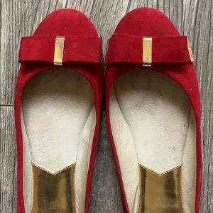 Michael Kors, red flat w/bow